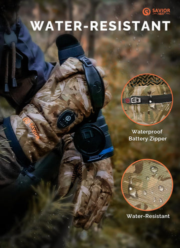 SAVIOR HEAT silent camo fabric reduces noise for stealth hunting