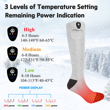 SAVIOR HEAT three heat levels for customizable comfort on snowy adventures