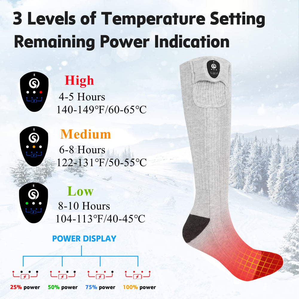 SAVIOR HEAT three heat levels for customizable comfort on snowy adventures