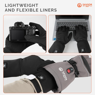 SAVIOR HEAT liner worn under outer gloves for dexterity