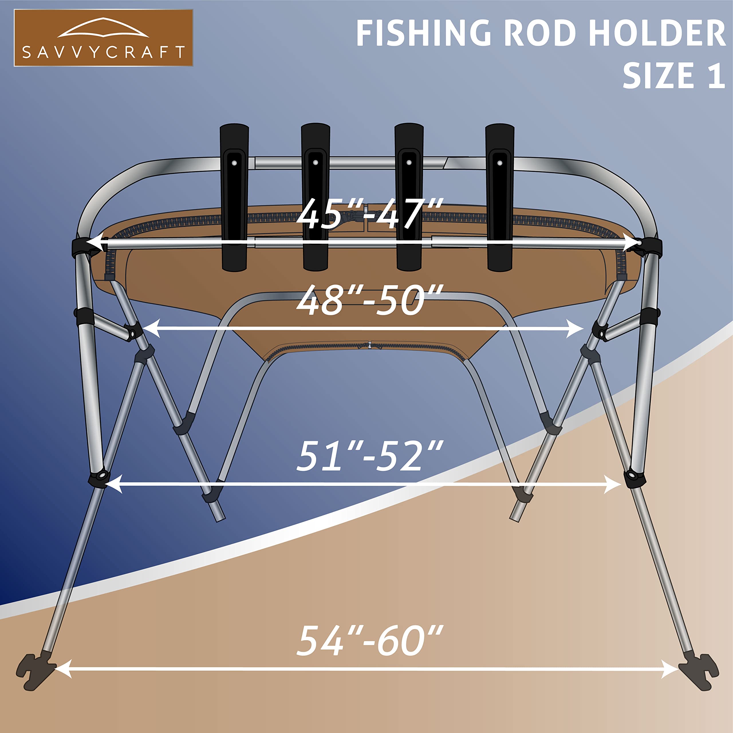 Savvycraft stainless-steel connectors ensure sturdy mounting and longevity