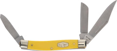 Sawcut yellow handle detail on Old Timer knife