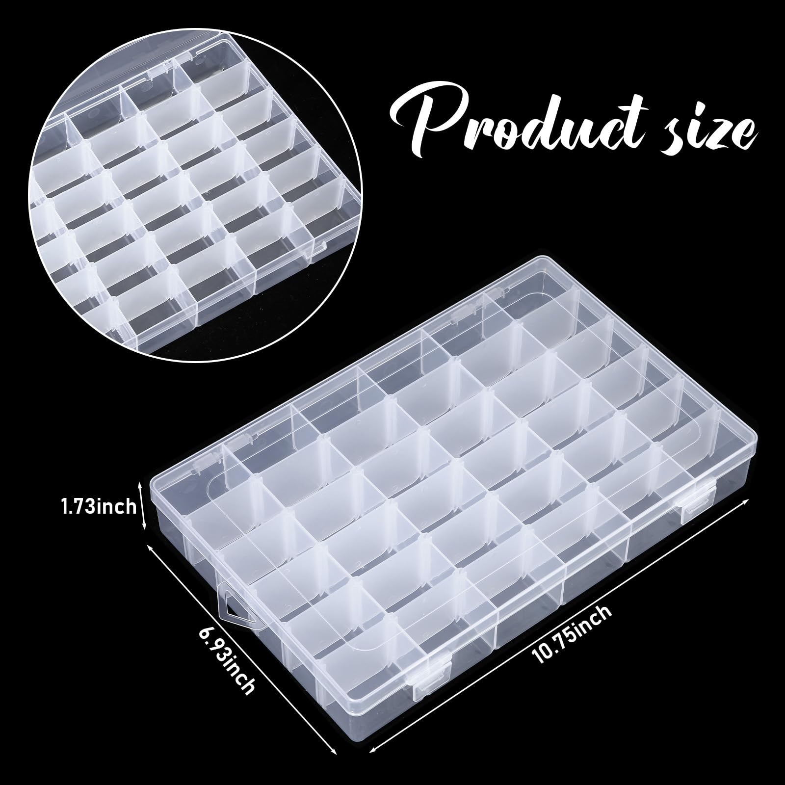 Sawysine 36 removable dividers layout for flexible compartments.