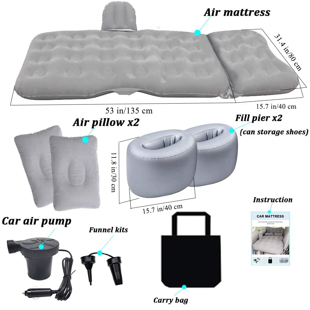 Saygogo inflatable travel mattress with air pump supports quick inflation for easy setup.