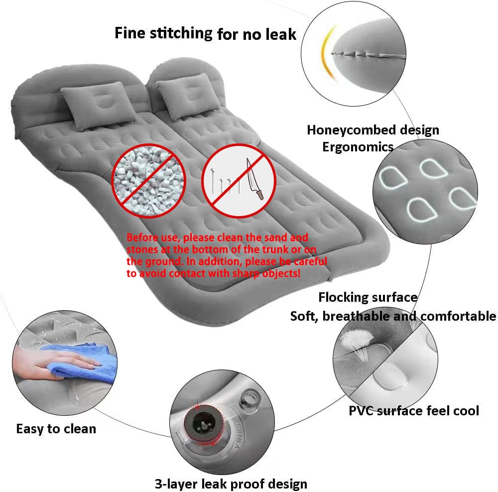SAYGOGO SUV air mattress with two pillows for neck support
