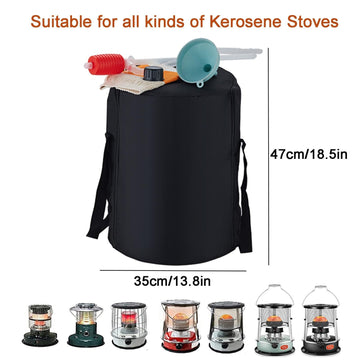 SBCWH kerosene stove tote blue interior offers roomy space for stove.