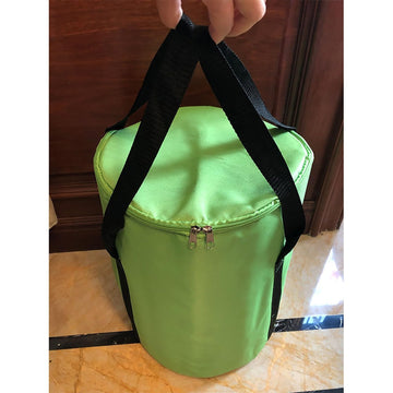 SBCWH kerosene stove tote blue zipper close-up highlights secure opening.