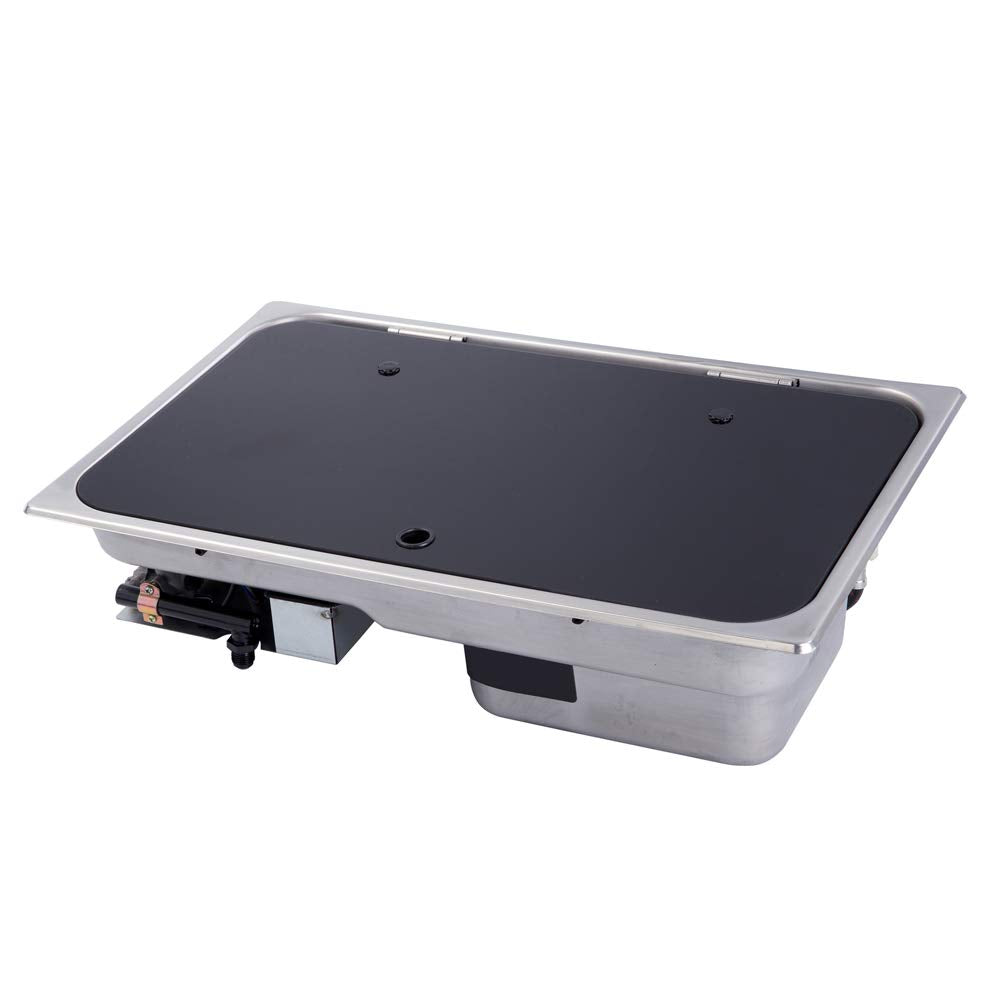 SBPKMARSCT stainless steel drip tray simplifies cleanup.