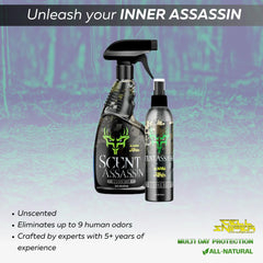 Scent Assassin nine-odor-types removal improves outdoor stealth.