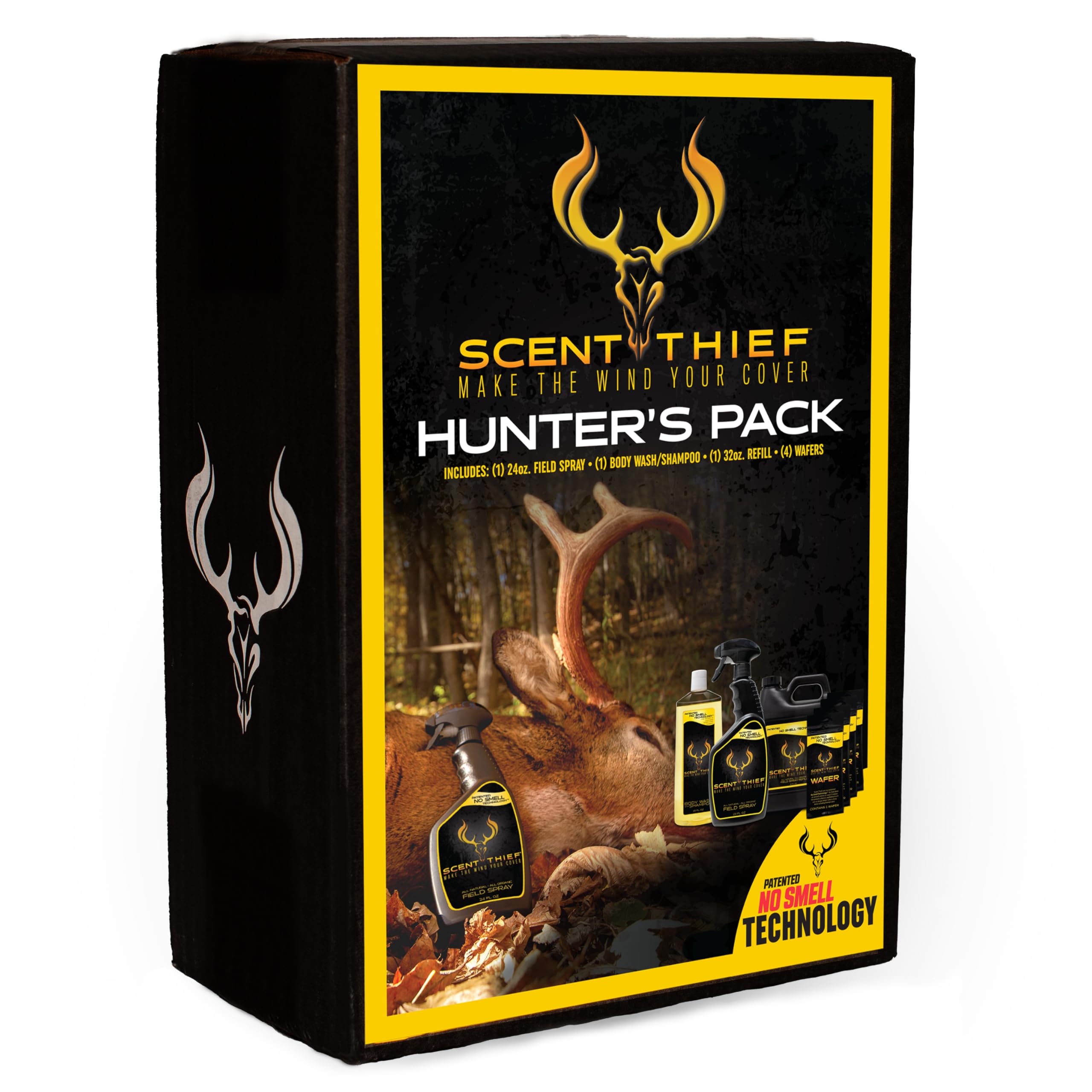 Scent Thief field spray bottle in use for odor control during hunts