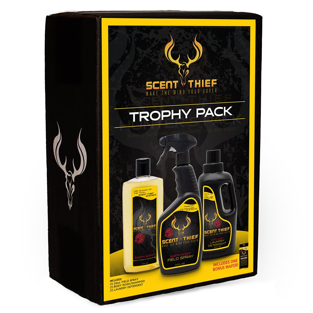 Scent Thief laundry detergent front view showing scent-free formula.