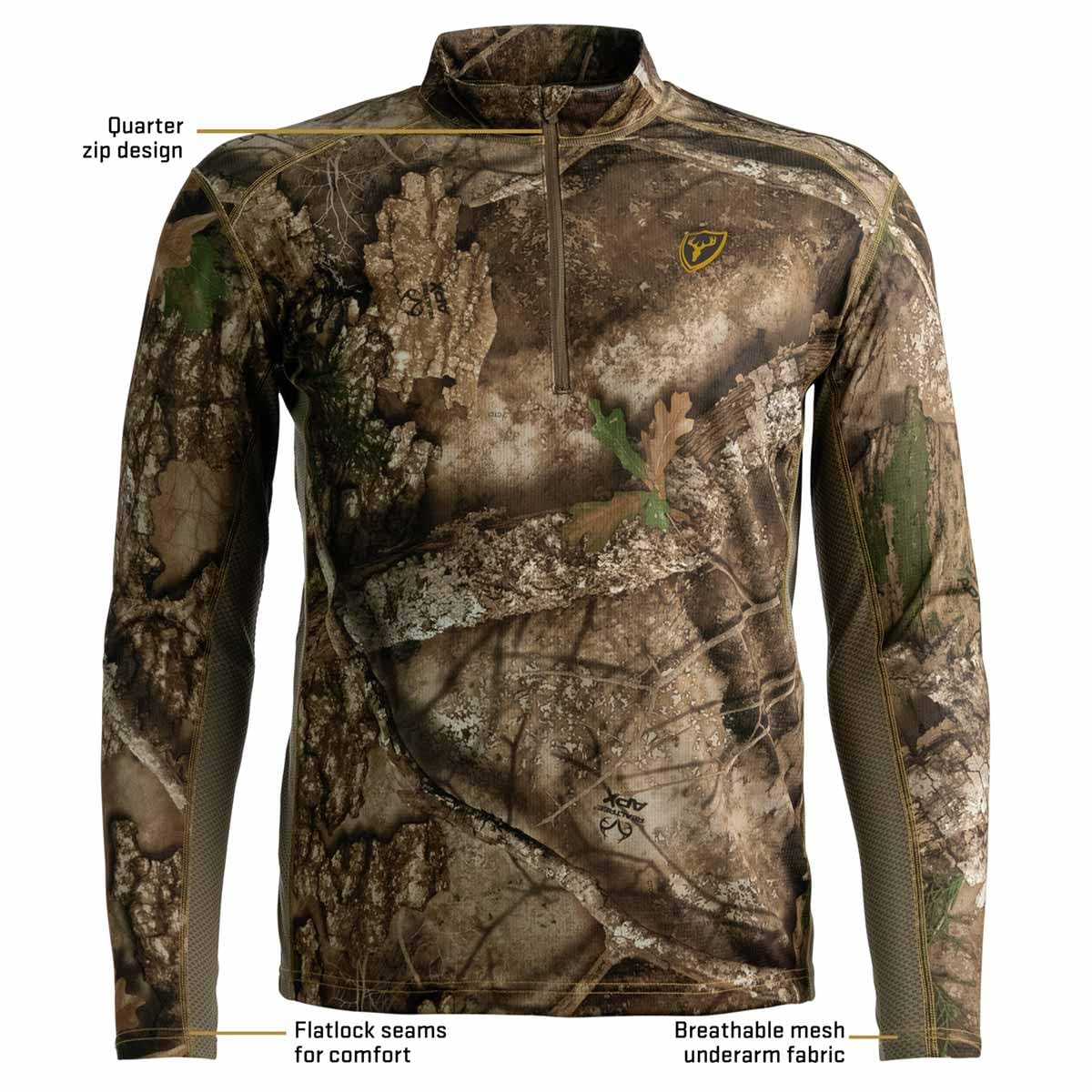 SCENTBLOCKER Angatec fabric close-up shows moisture-wicking and quick-dry performance.