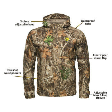 SCENTBLOCKER Drencher camo pattern for concealment in wooded hunting environments