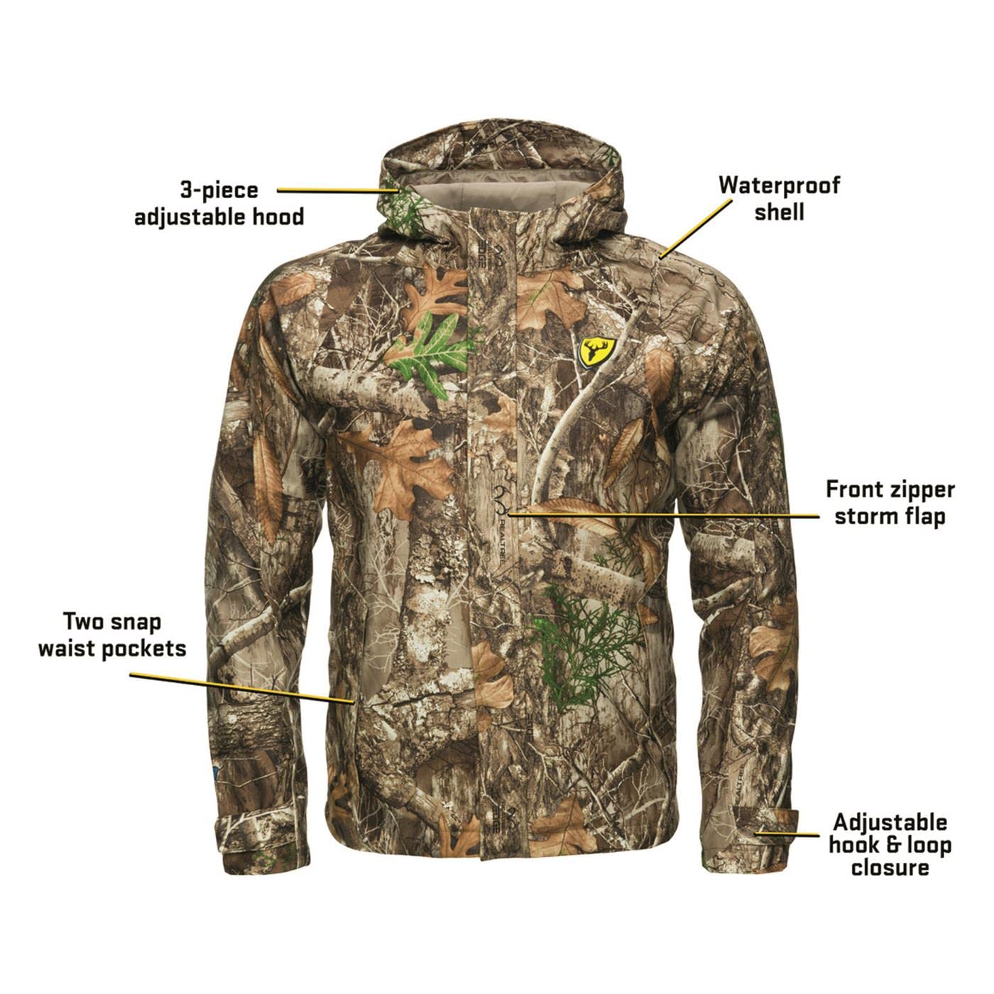 SCENTBLOCKER Drencher jacket drawcord waist provides secure fit during activity.