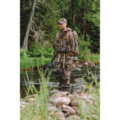 SCENTBLOCKER Drencher jacket hood up highlights windproof hood and mobility.