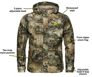 SCENTBLOCKER Drencher jacket pocket detail keeps essentials secure and dry.
