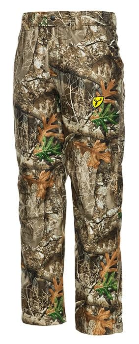 SCENTBLOCKER Drencher pants taped seams close-up reveals waterproof construction