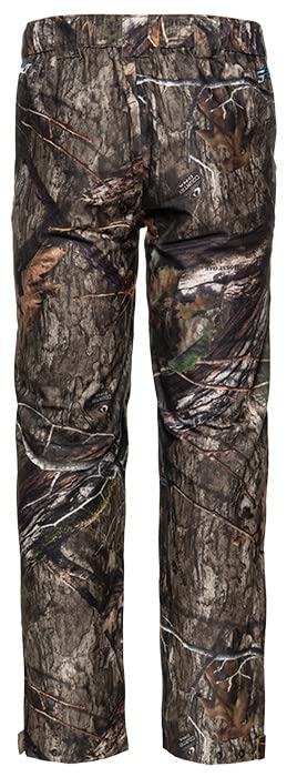 ScentBlocker Drencher pants waterproof seams closeup highlights taped seams for durability.