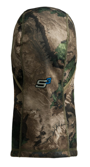 SCENTBLOCKER Shield S3 full-face mask in camo provides comfort and odor management outdoors.