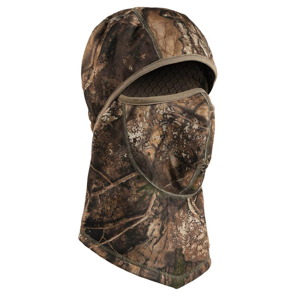 SCENTBLOCKER Shield S3 headcover provides wind and sun protection in rugged outdoor hunts.