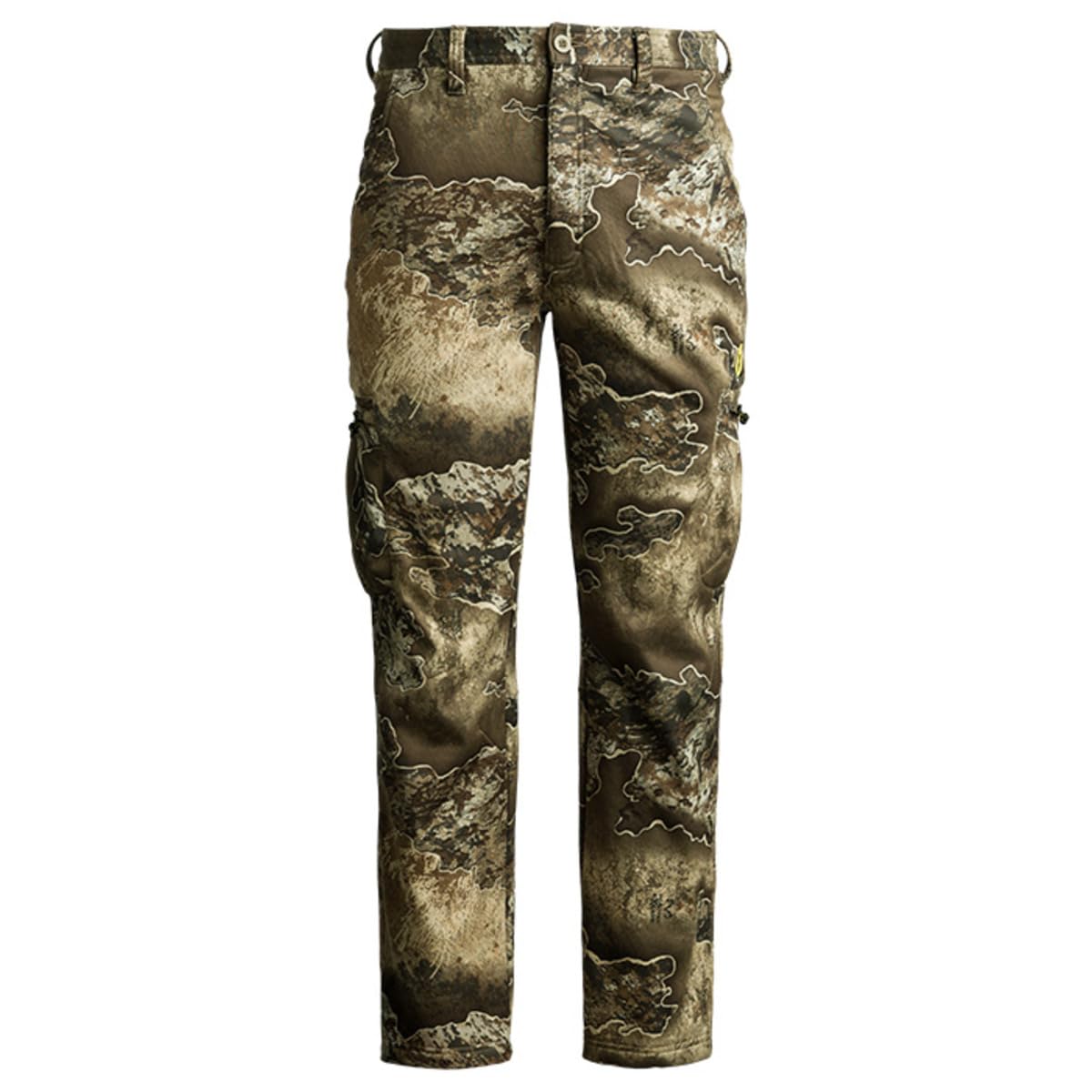 SCENTBLOCKER Shield Series Silentec midweight pants front view in Realtree Excape for silent hunts