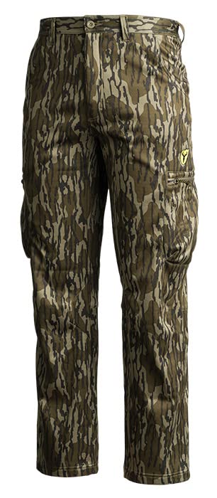 SCENTBLOCKER Shield Series Silentec pants side view highlighting mobility.