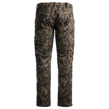 SCENTBLOCKER Silentec pants side view highlights flexible knees for quiet movement.