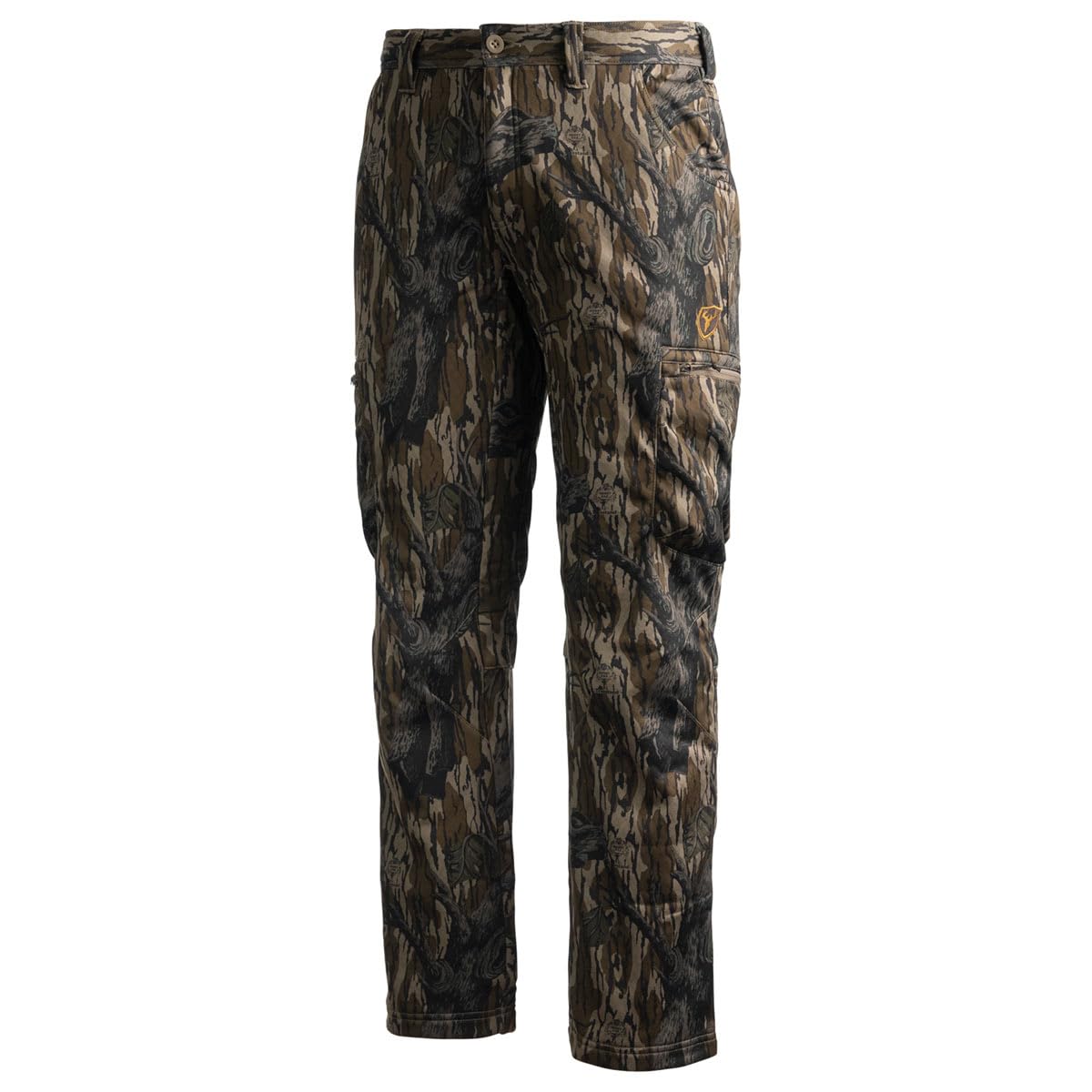SCENTBLOCKER Shield Silentec midweight pants, silent fleece, camouflage pattern aids concealment.