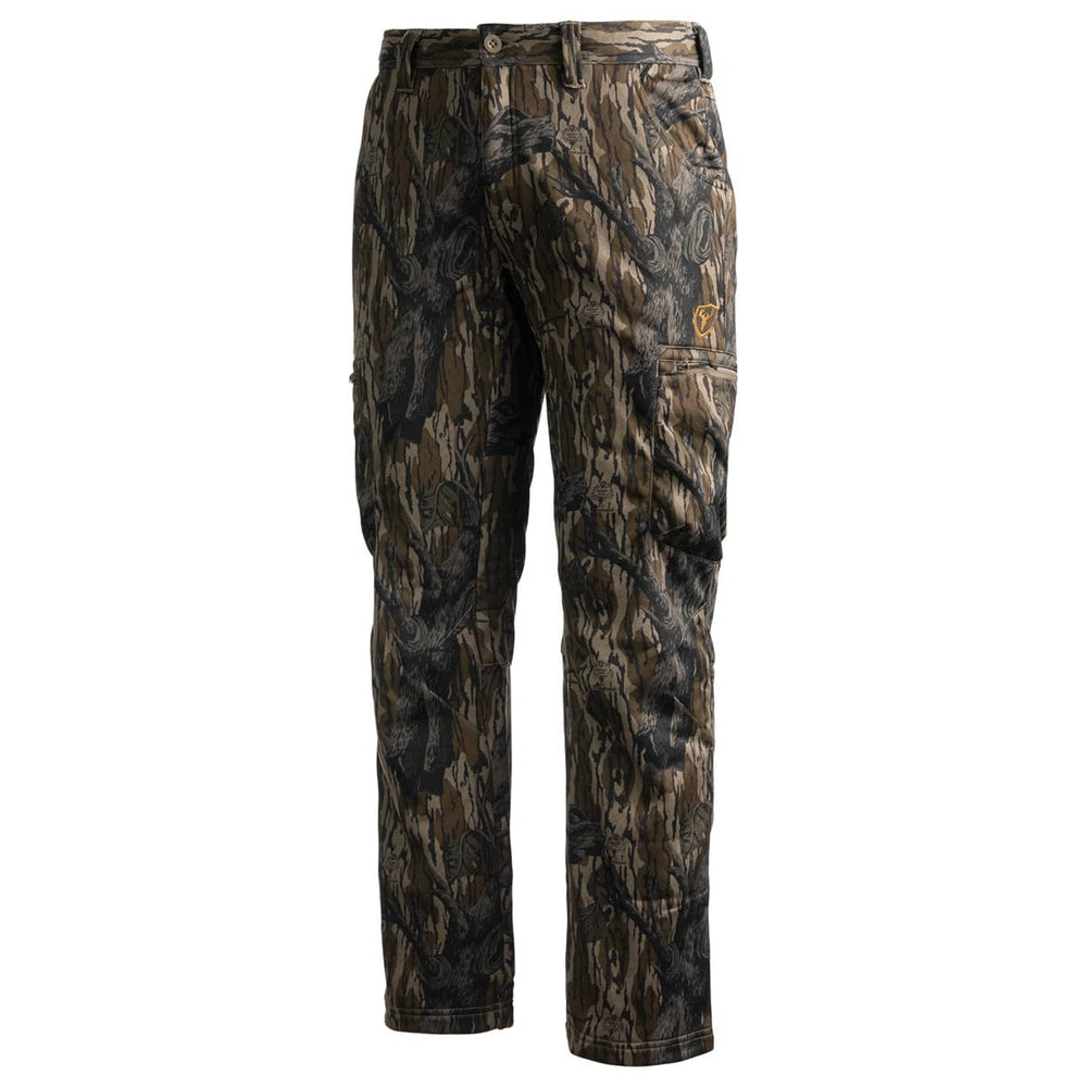 SCENTBLOCKER Shield Silentec midweight pants, silent fleece, camouflage pattern aids concealment.