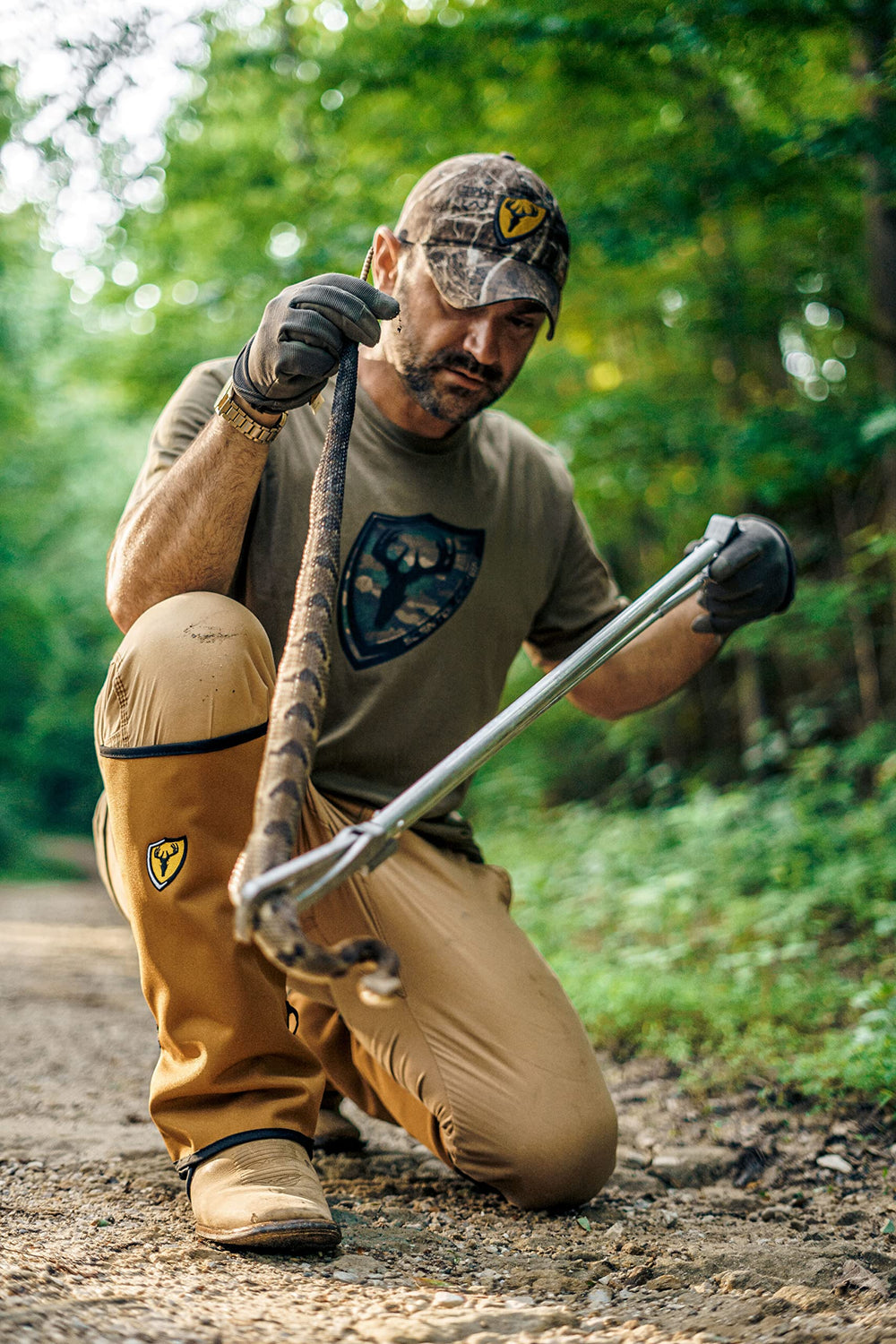 SCENTBLOCKER Snake Gaiters ideal for oil, gas, and utility workers.