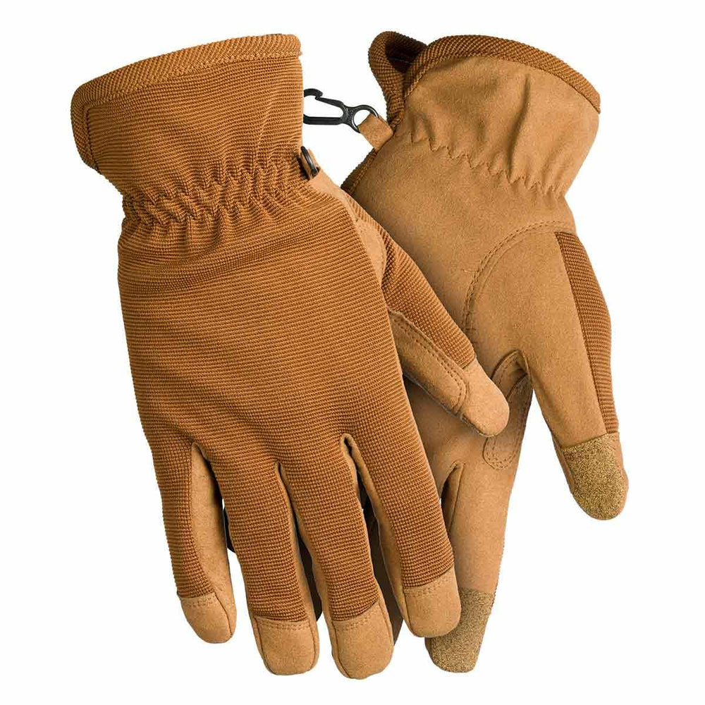 SCENTBLOCKER stretch shooting glove close-up showing flexible fit and leather palm.