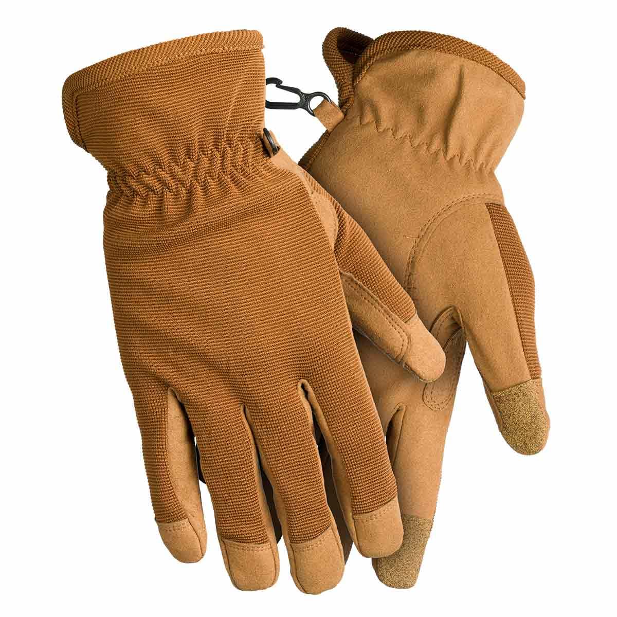 SCENTBLOCKER stretch shooting glove close-up showing flexible fit and leather palm.