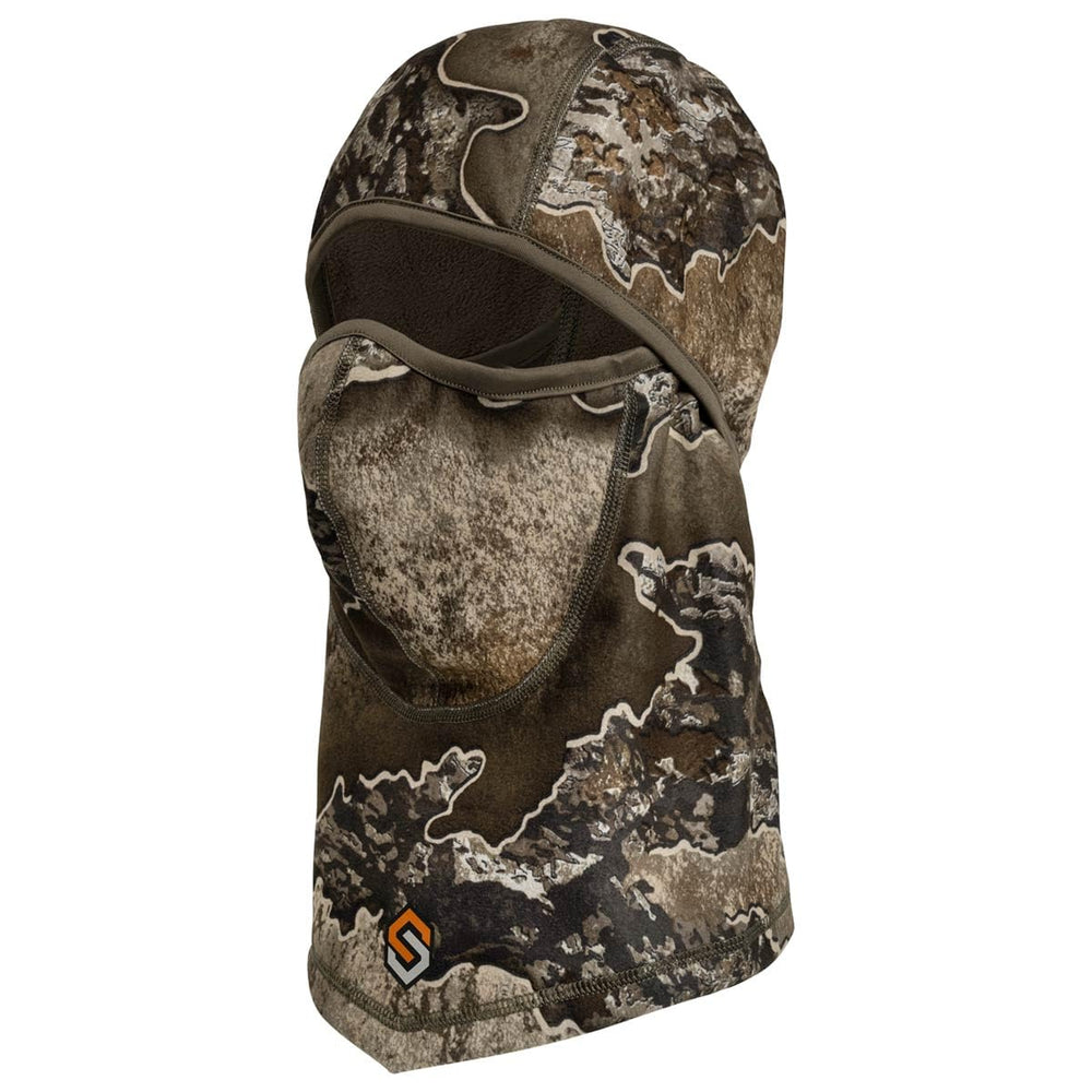 ScentLok headcover with built-in-cap offers versatile warmth in variable outdoor conditions.