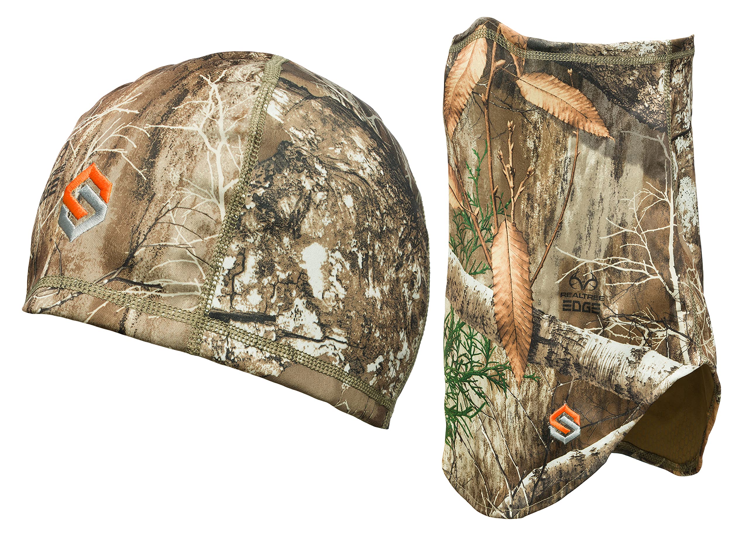 ScentLok lightweight camo beanie and gaiter for odor control during whitetail hunts.