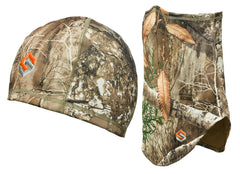 ScentLok lightweight camo beanie and gaiter for odor control during whitetail hunts.