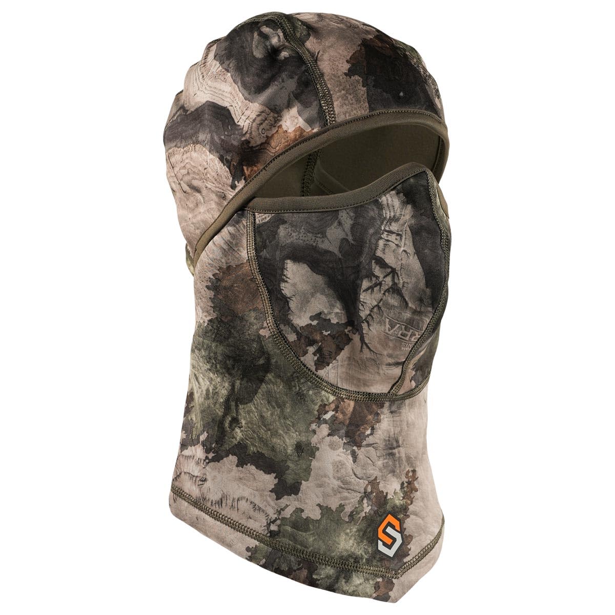 ScentLok Midweight Headcover front view in Mossy Oak Terra Gila, showcasing scent-control feature for hunting.