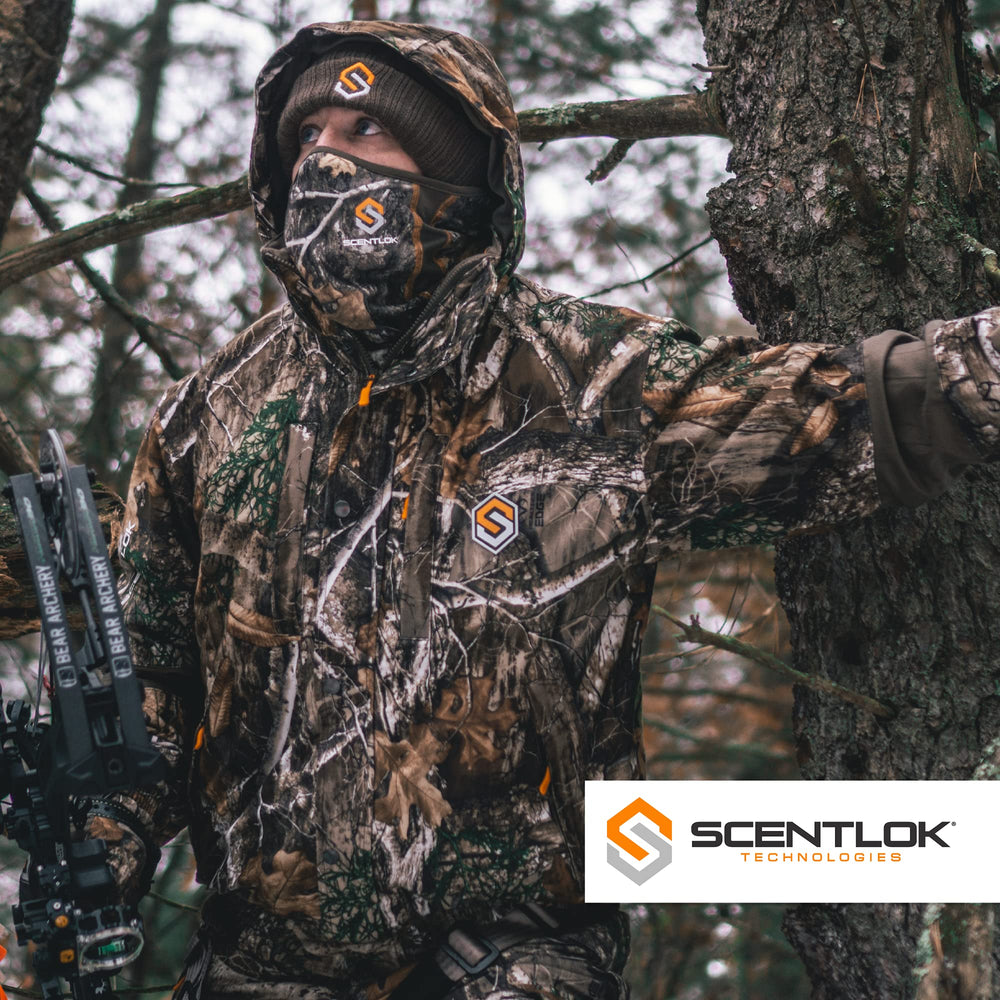 ScentLok Midweight Headcover water-resistant outer with DWR keeps you dry.