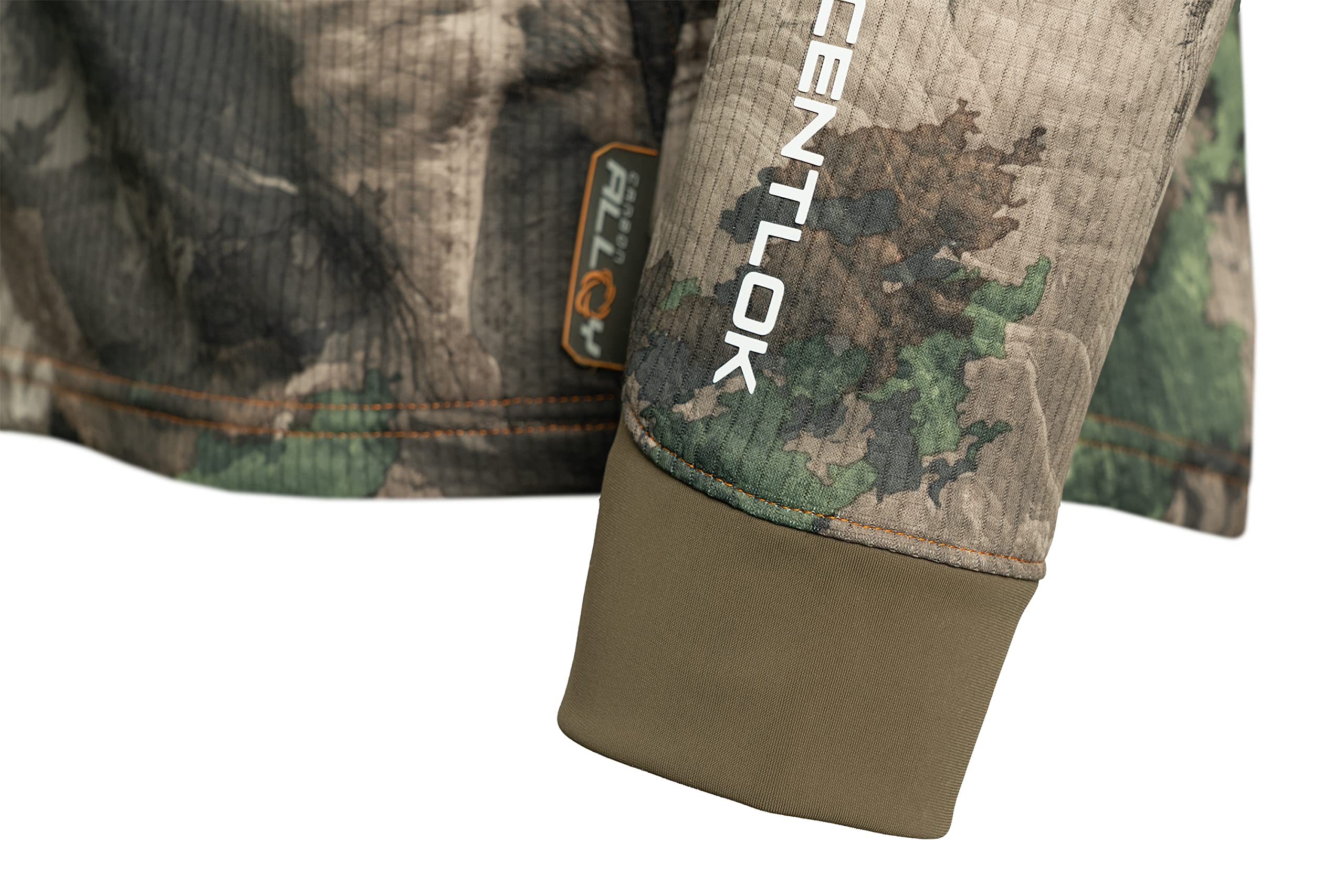 ScentLok Savanna Aero Crosshair Jacket cuff detail illustrating secure, stay-put sleeves