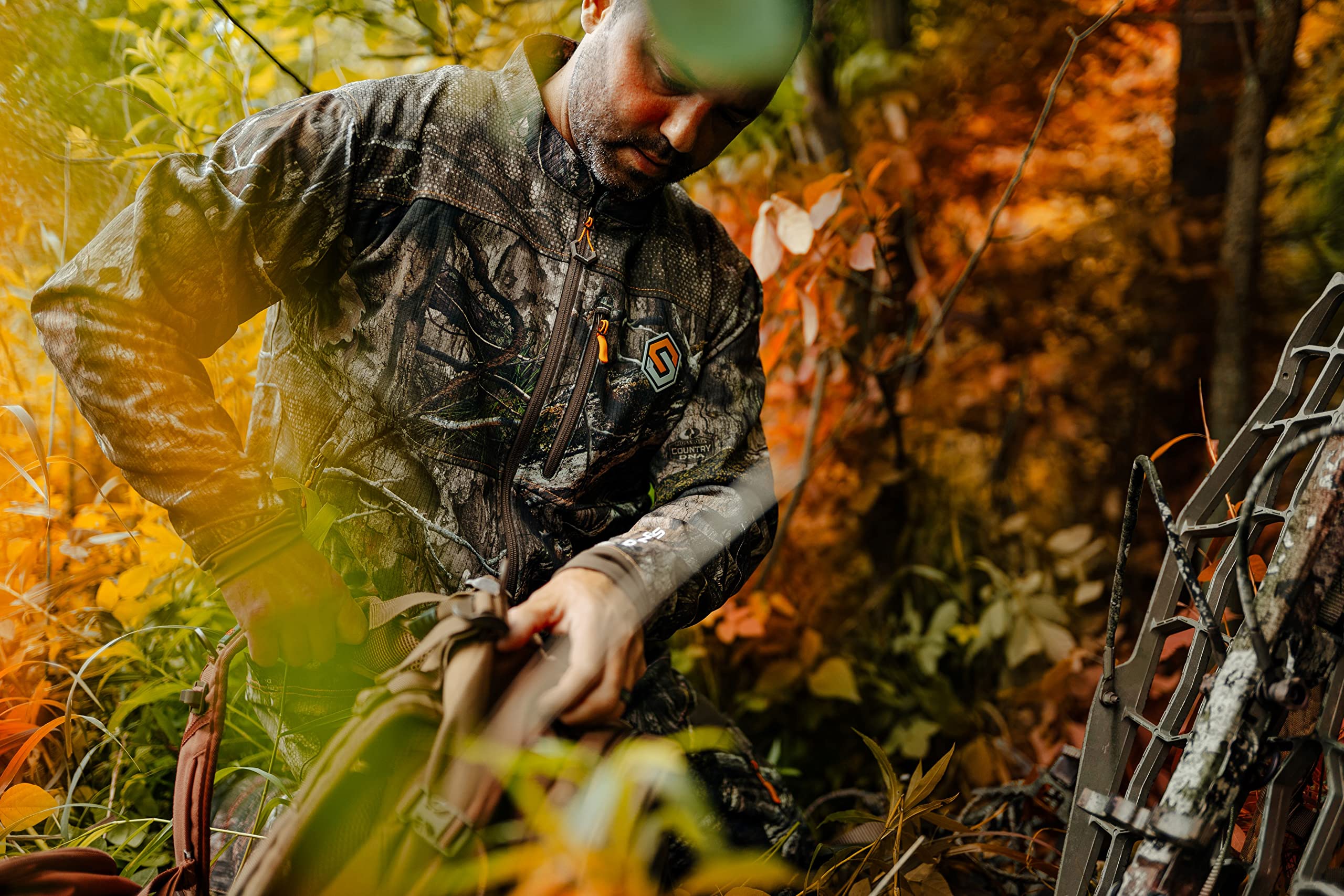 ScentLok Savanna Aero Crosshair jacket lightweight material ideal for warm hunts.