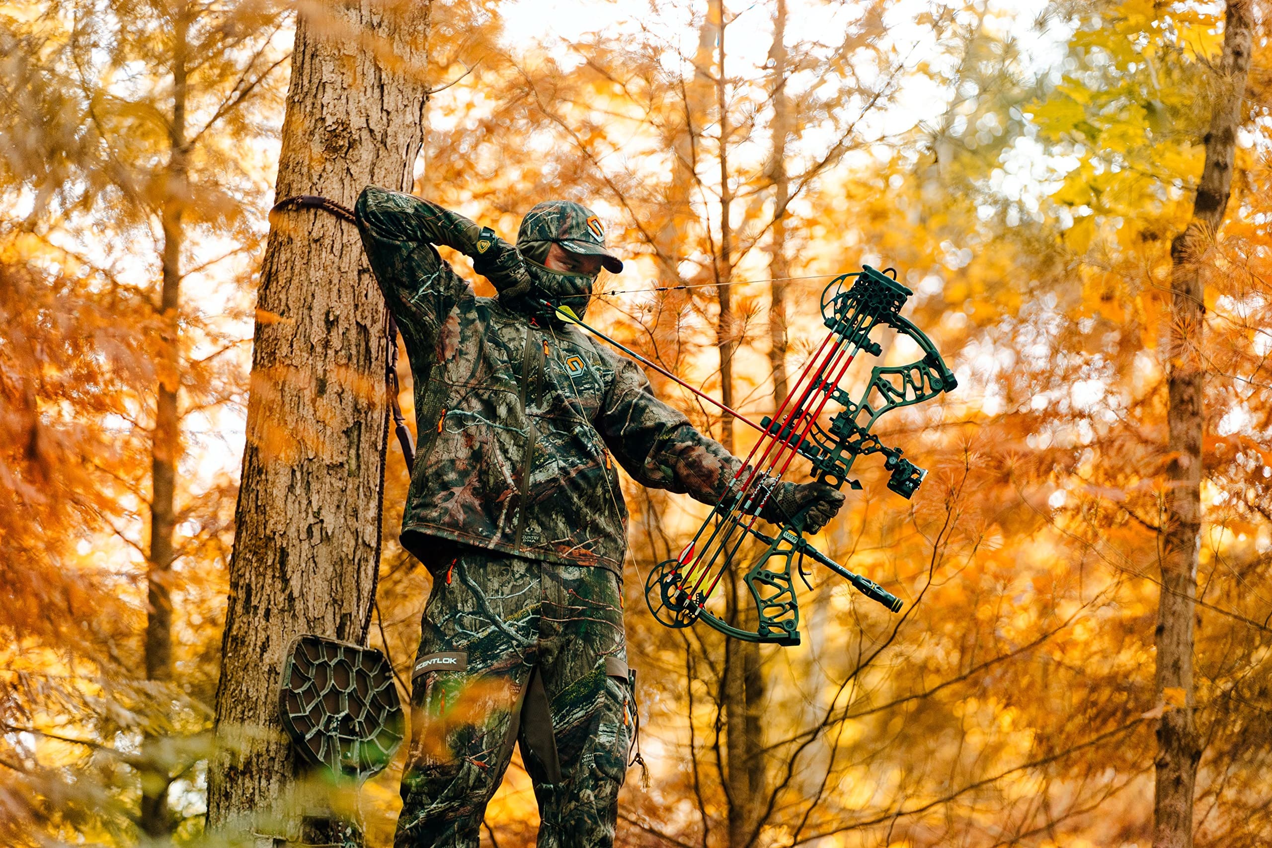 ScentLok Savanna Aero Crosshair jacket pocket detail designed for easy-access storage.