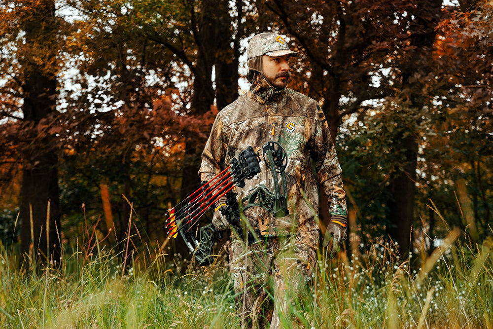 ScentLok Savanna Aero Crosshair stretch-cuffs closeup emphasizes secure sleeves during movement