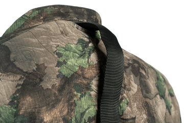 ScentLok Savanna Aero Crosshair Jacket zipper closeup showing durable, quick-access front opening