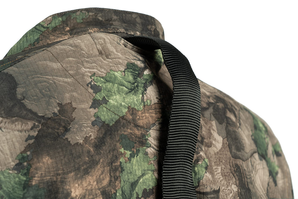 ScentLok Savanna Aero Crosshair Jacket zipper closeup showing durable, quick-access front opening