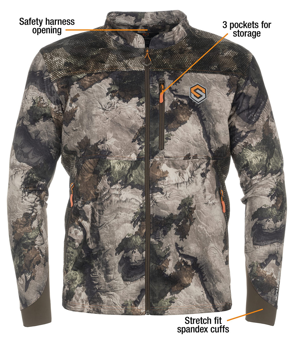 ScentLok Savanna Aero jacket close-up carbon alloy reveals odor-control fabric