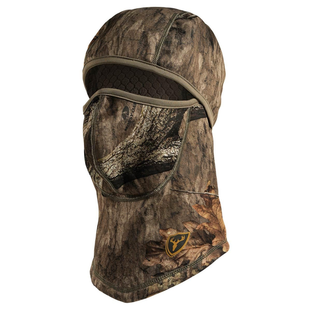 SCENTBLOCKER Shield Series S3 Headcover front view in midseason camo for concealment