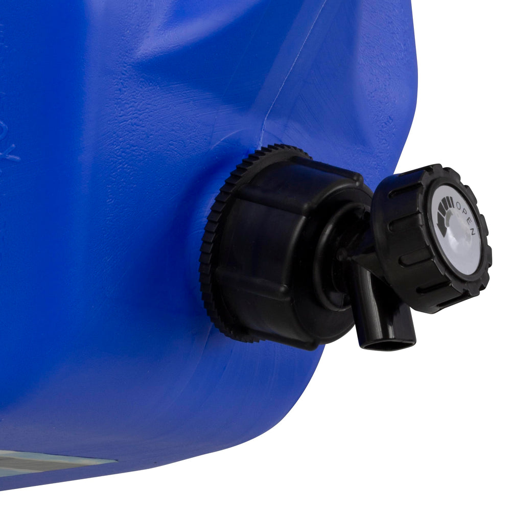 Scepter Flow Control transport-ready jug simplifies carrying for camping trips.