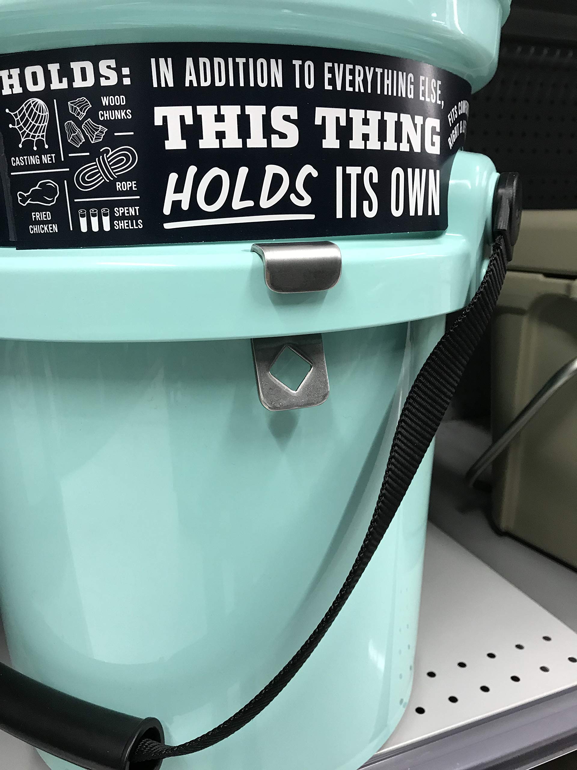 Compact width fits tight spaces without blocking the handle.
