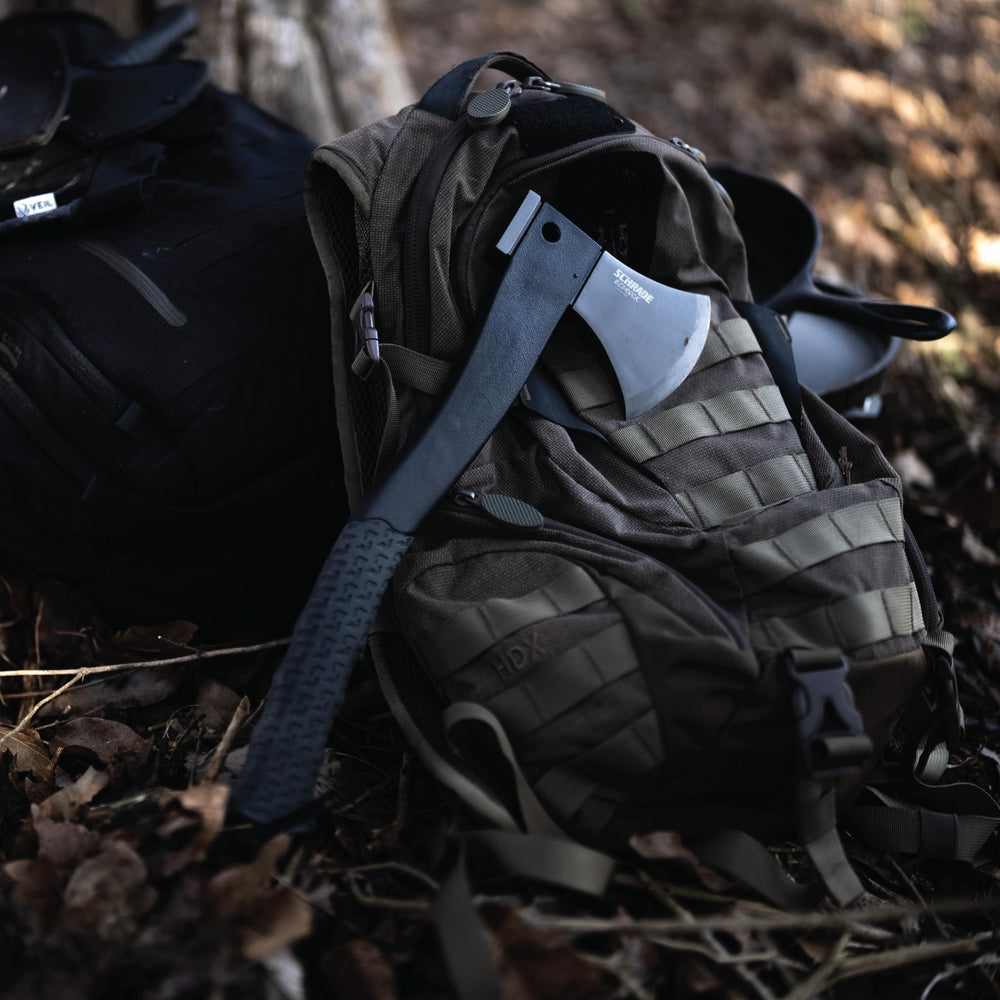 Close-up of titanium coating on the blade highlights corrosion resistance benefits.