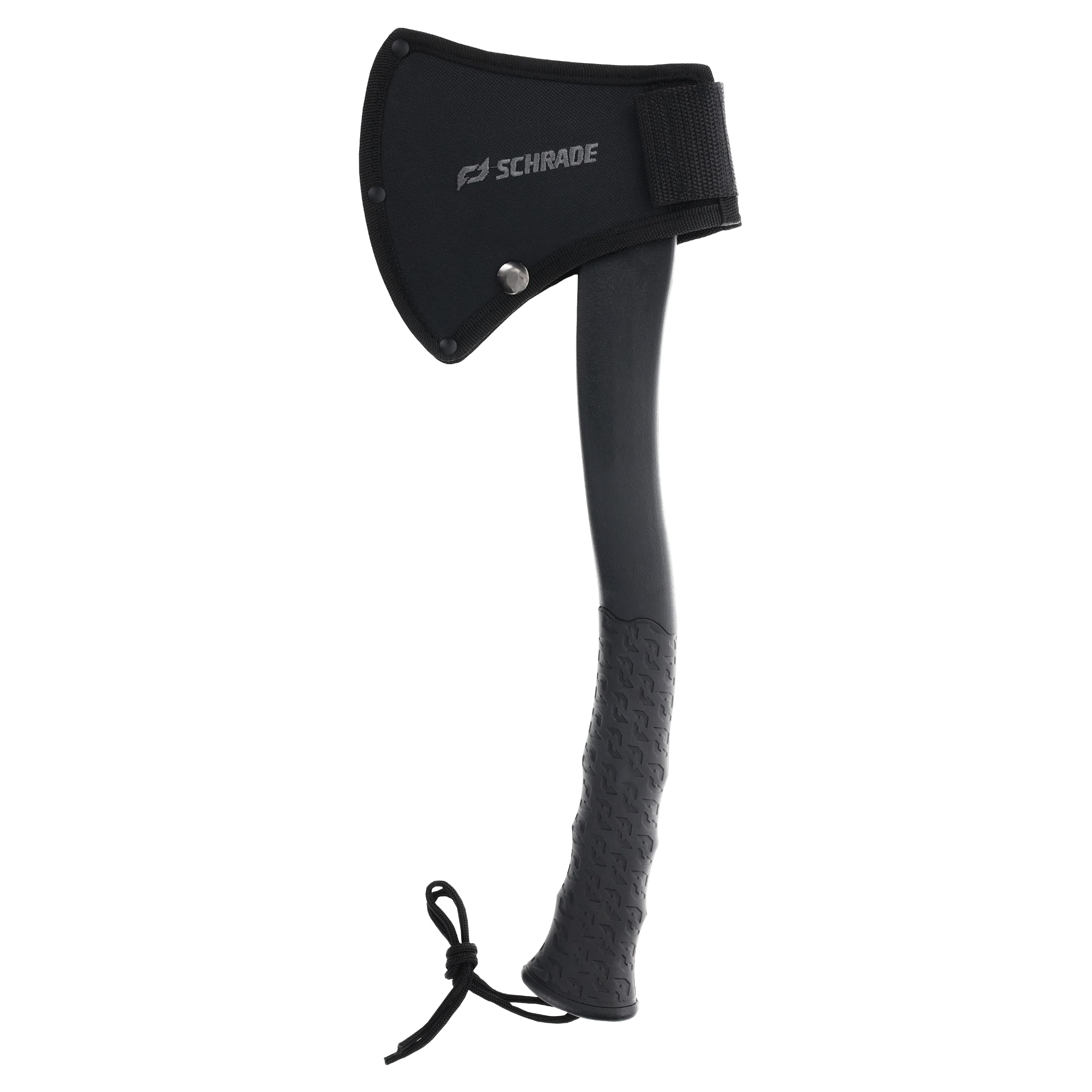 Schrade Delta Class Bedrock Magnum Axe overmold grip for secure, comfortable handling.