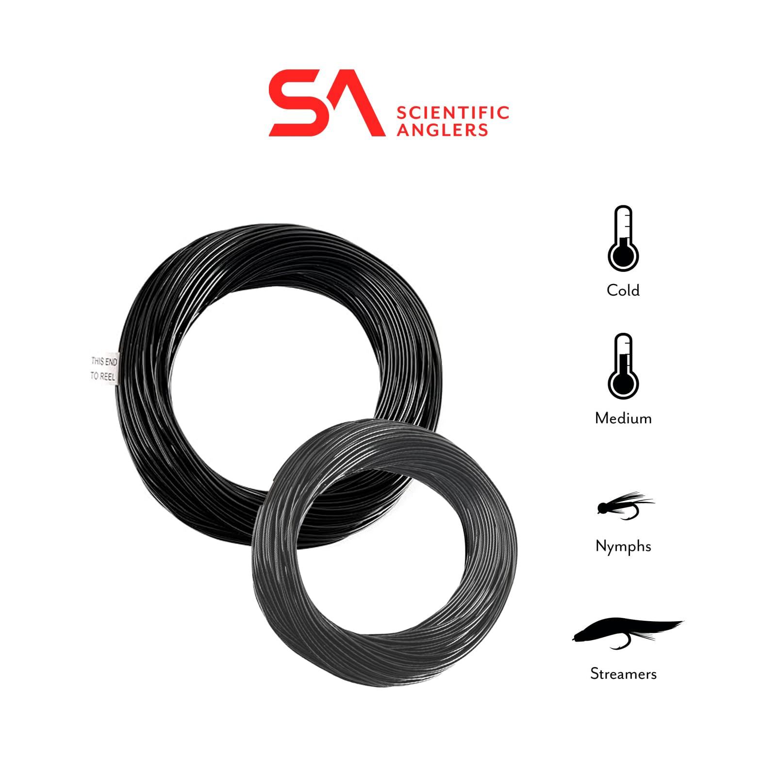 Braided multifilament core WetCel sinking line for trout, bass, and panfish
